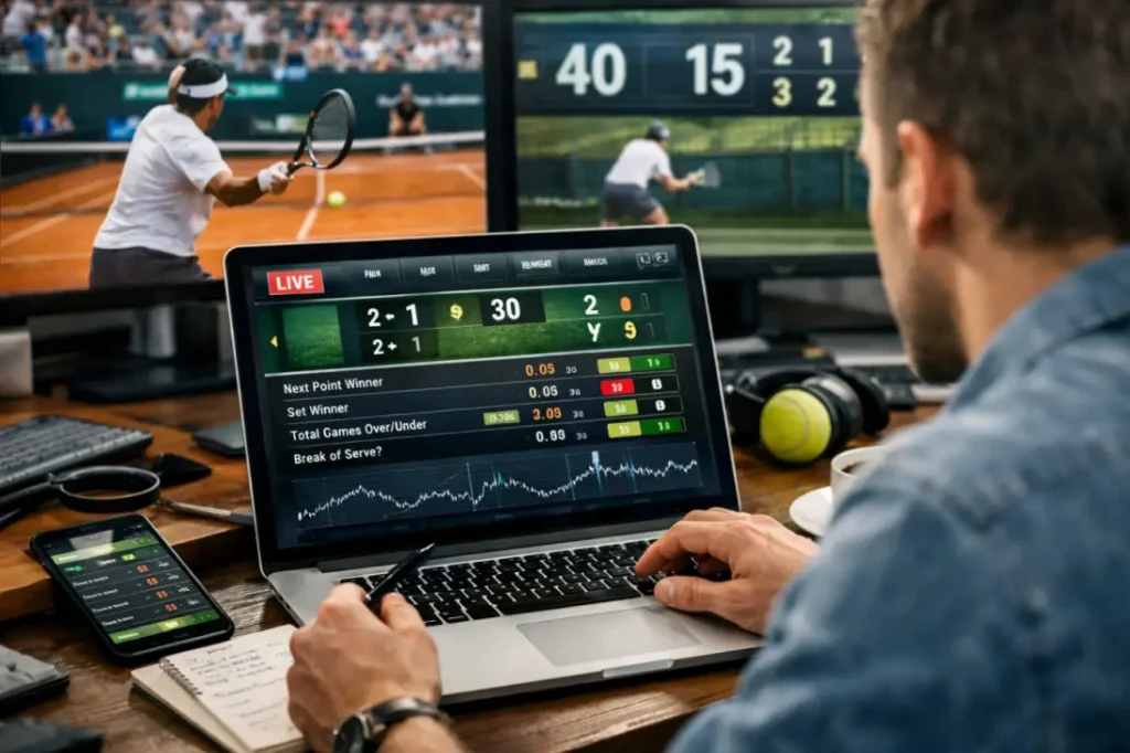 Live-ставки в теннисе: как ловить переломы игры Live-ставки в теннисе: как ловить переломы игры